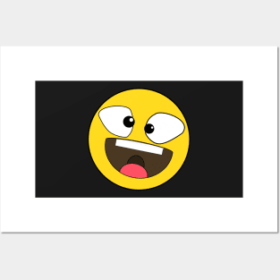 Funny emoji face Posters and Art